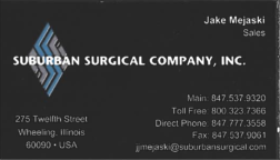Suburban Surgical Company Inc. Advertisement